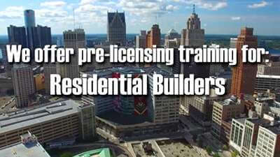 Michigan Builder Continuing and Pre-License Training commercial for approved licenses